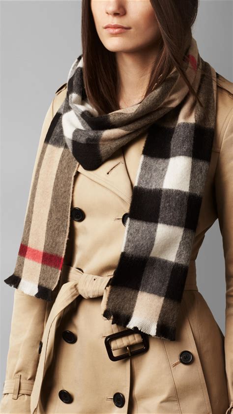 burberry exploded large check cashmere scarf|burberry reversible check cashmere scarf.